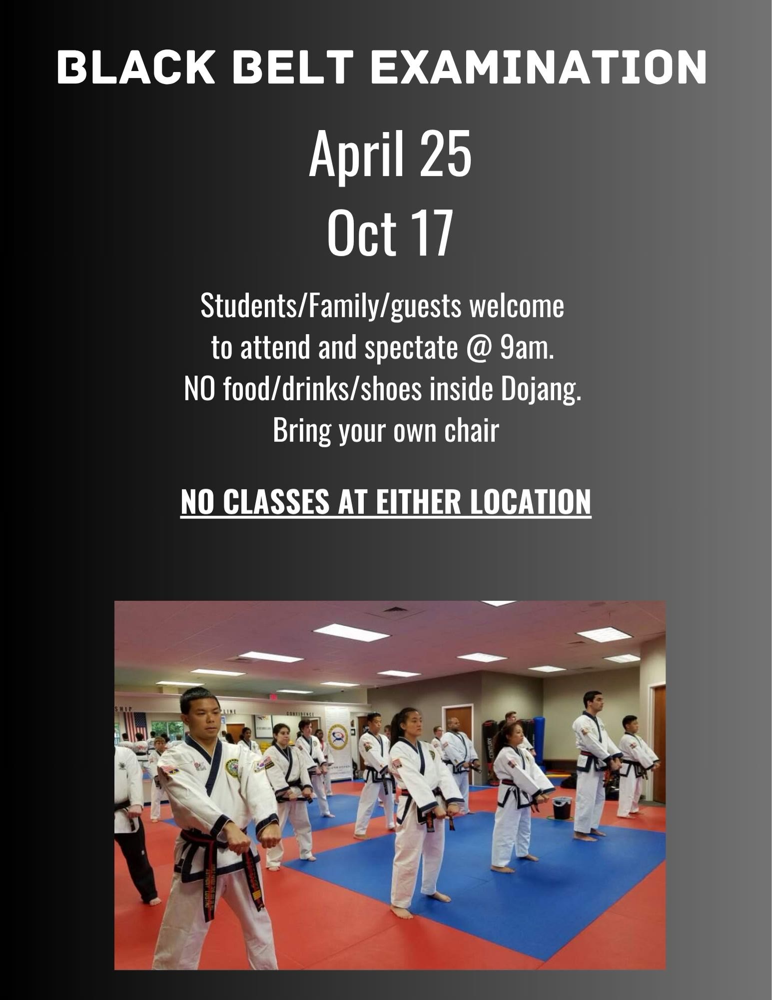 2026 Black Belt Testing — October 17